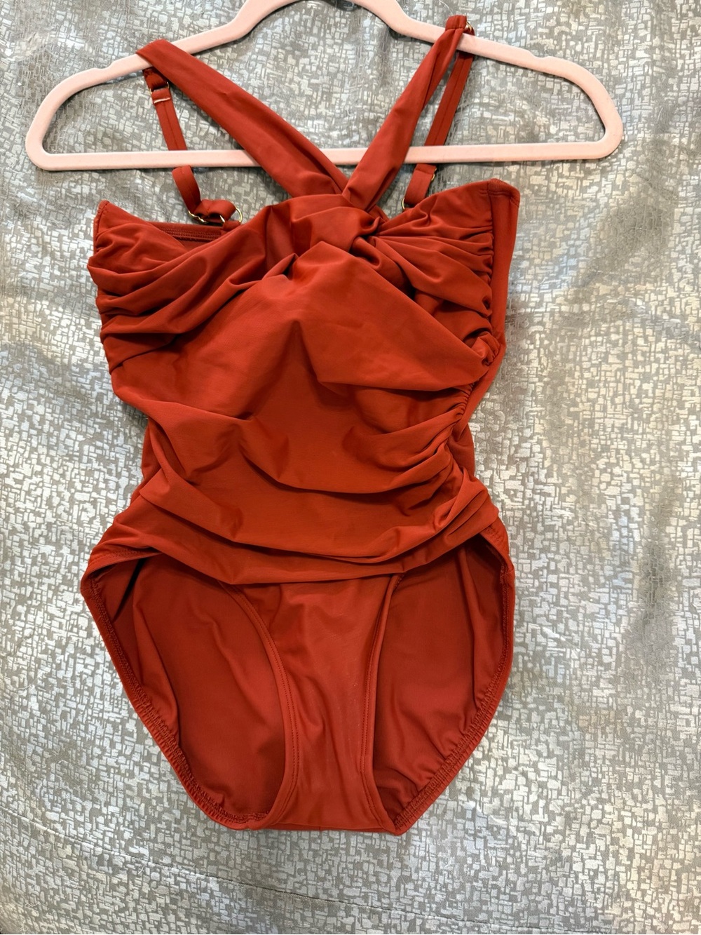 Miraclesuit Rust Twist-Front One-Piece Swimsuit